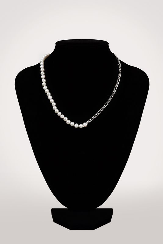 Ízisz - ezüst nyaklánc- édesvízi igazgyöngy