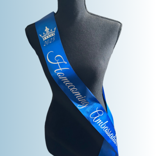CROWNED CLASSIC SASH (Title + crown + year)