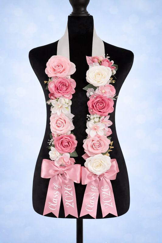 BLOOM GRADUATE STOLE (Flower grad stole 🌸) Soft, elegant, celebratory.