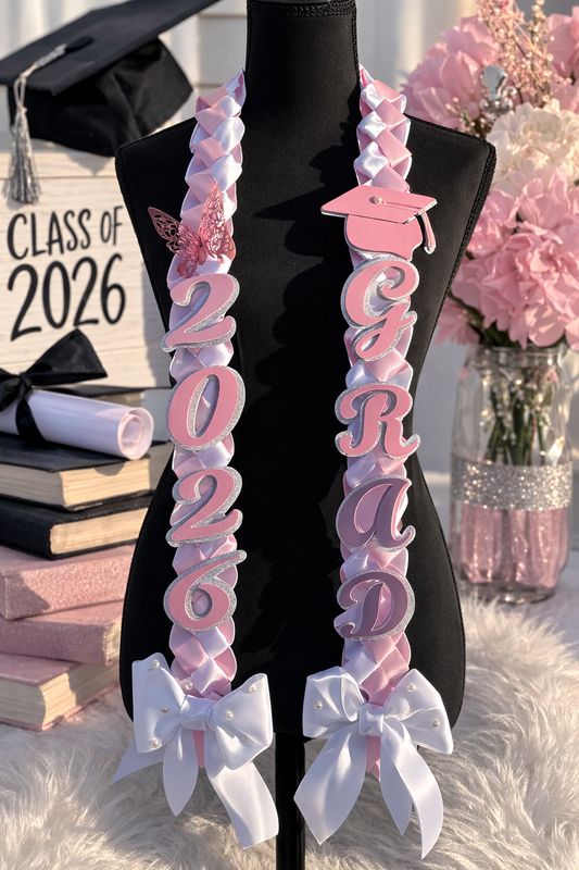 Custom Graduation Ribbon Lei – Class of 2026