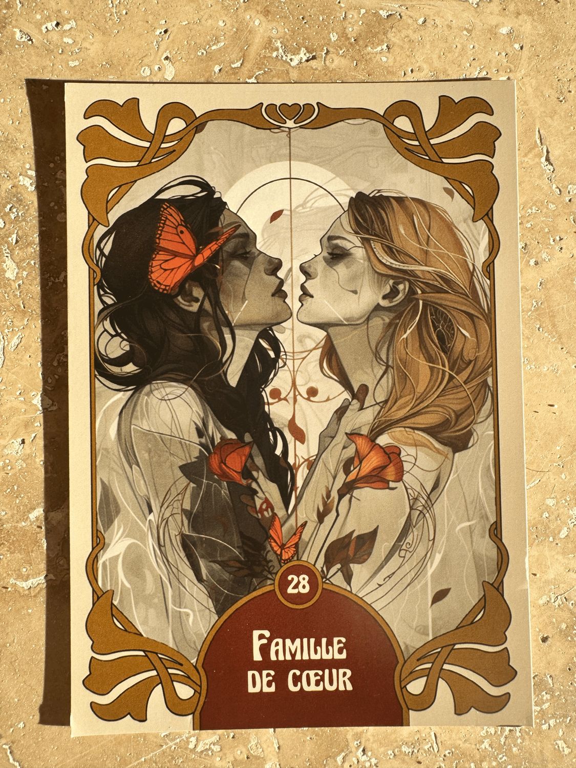 Tirage famille de coeur