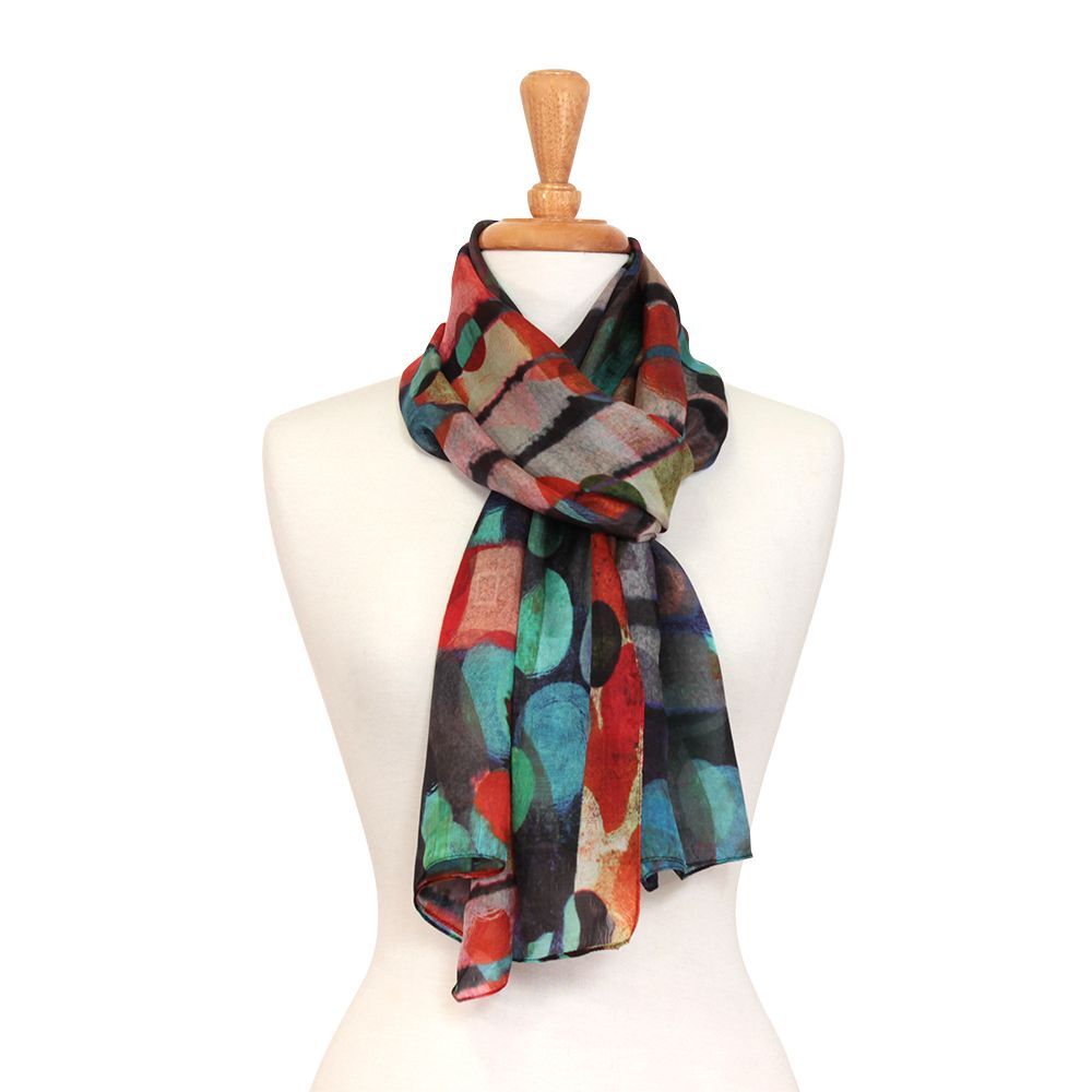 Celine Abstract Spot Pure Silk Scarf