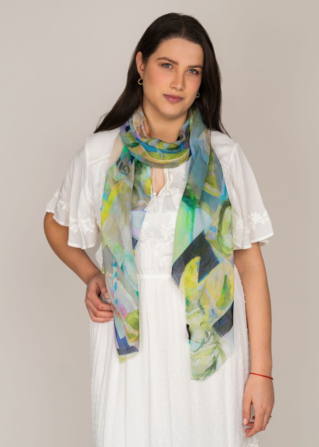 Cocktail Print Pure Modal Silk Scarf