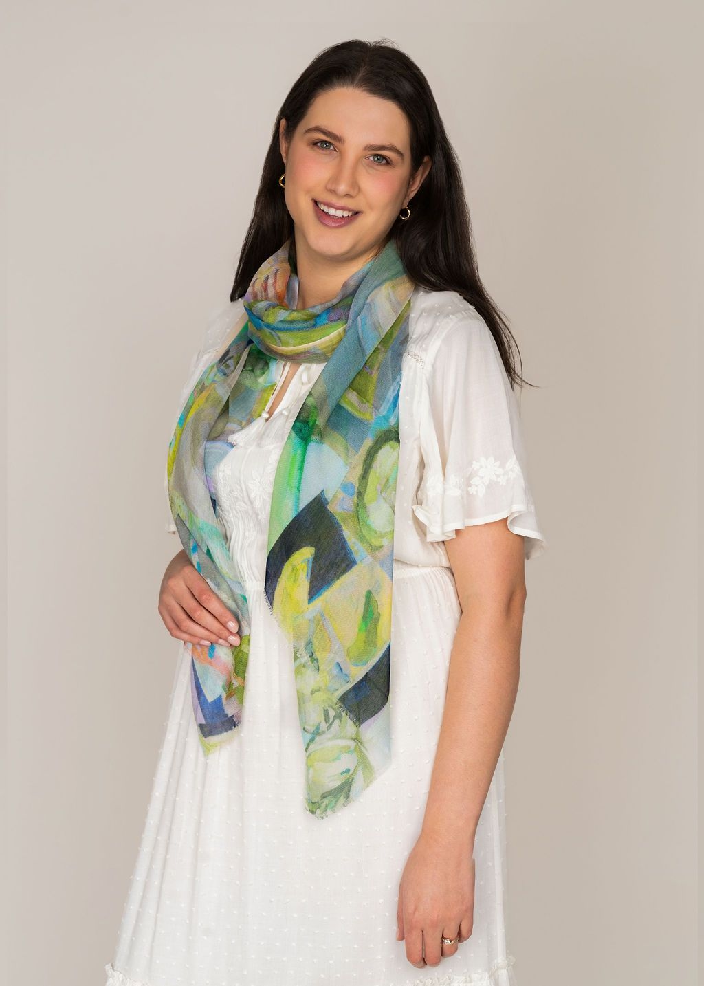Cocktail Print Pure Modal Silk Scarf