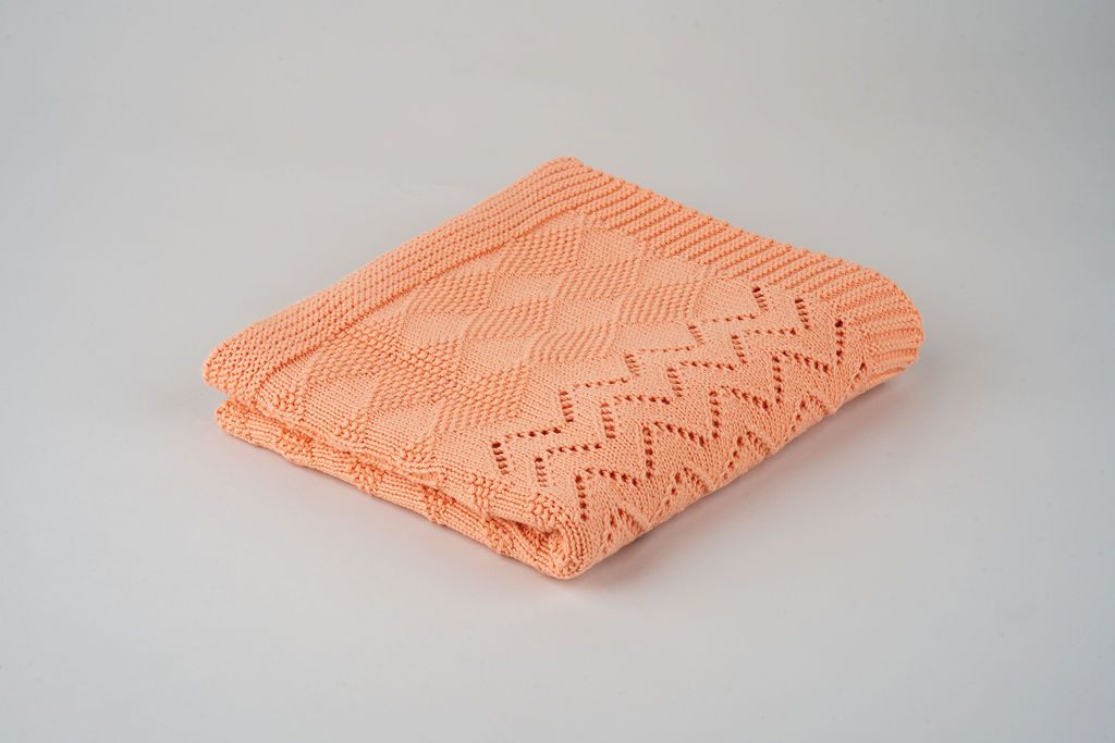 Jessie Knitted Cotton Baby Blanket
