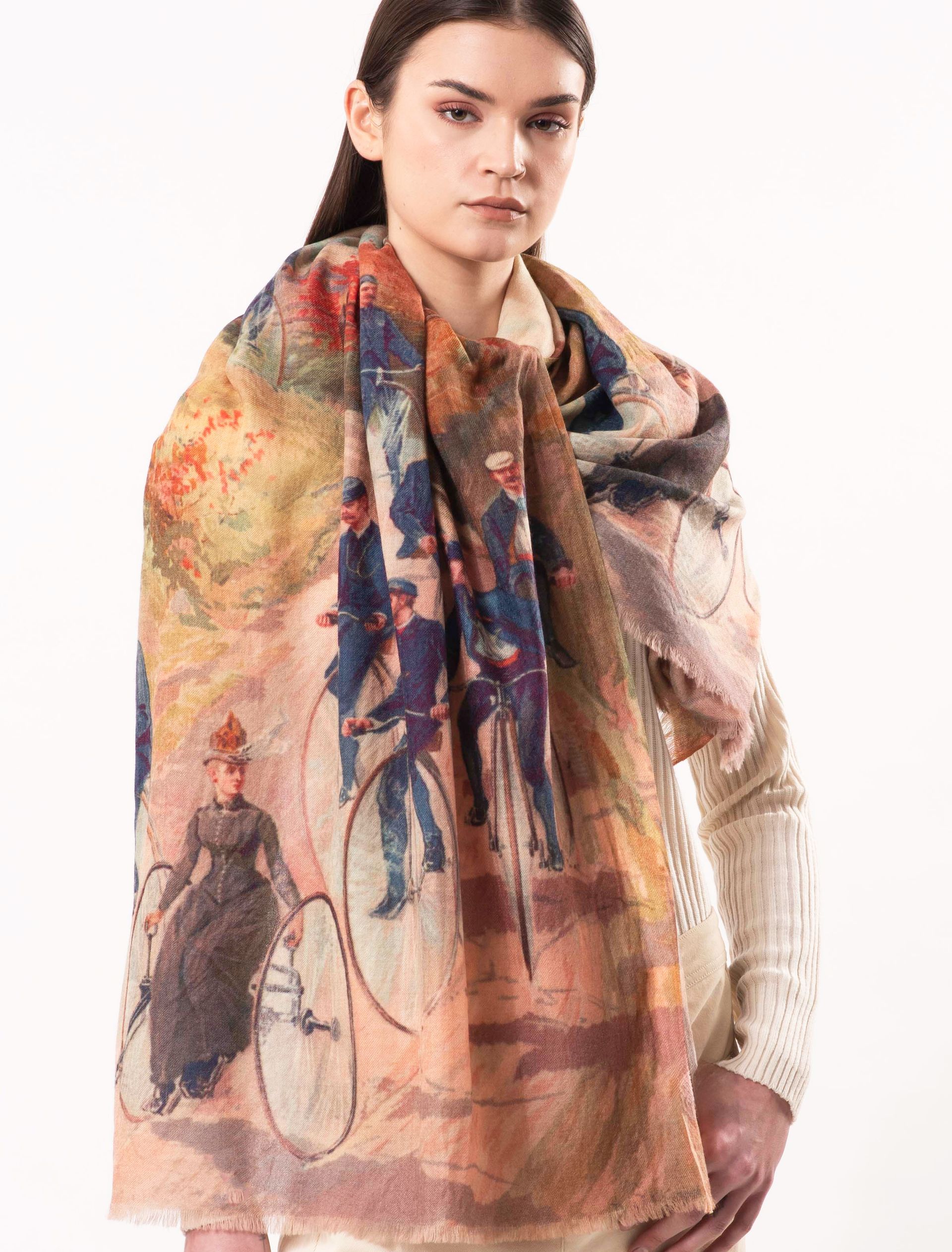 Pioneer Vintage Inspired Wool Silk Scarf