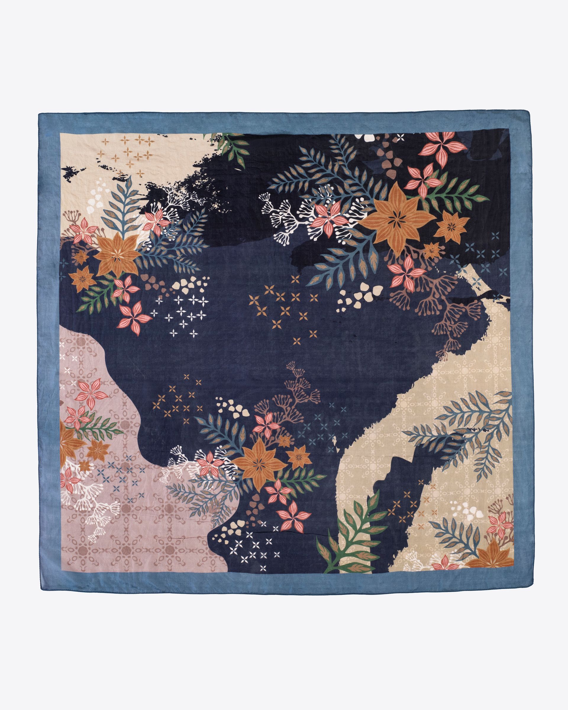 Talia Floral Silk Square 100