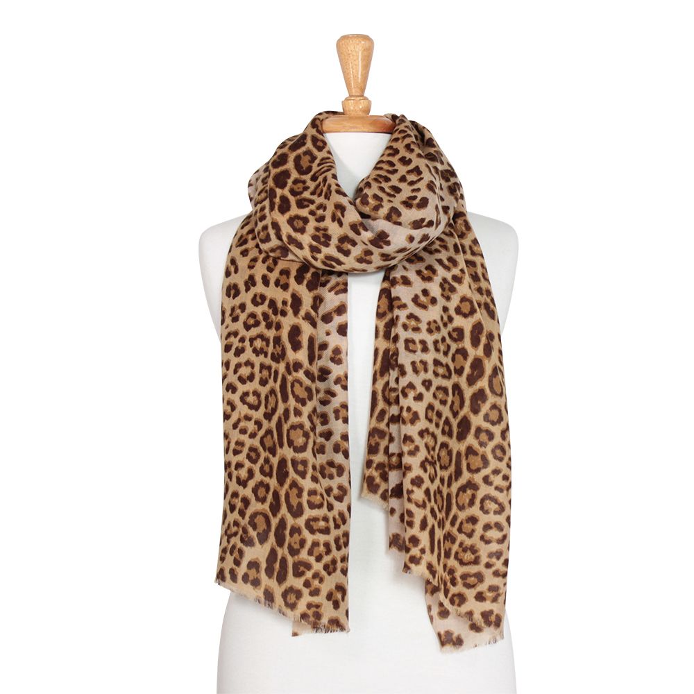 Jaguar Wool Silk Scarf - Hand Printed, Soft, and Stylish | DLUX