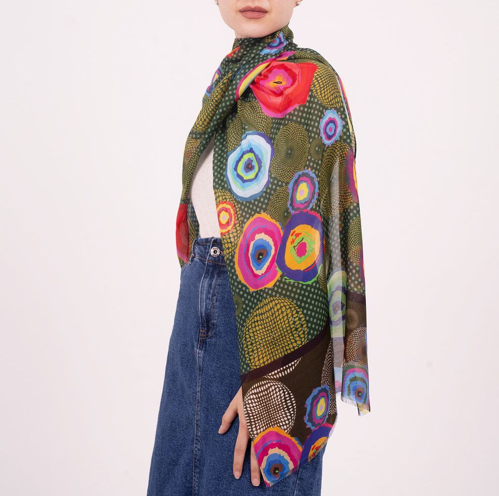 Mila Printed Modal Cupro Linen Scarf