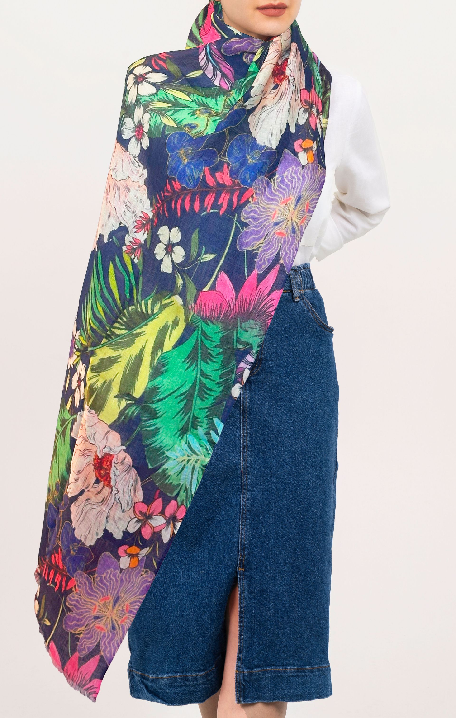 Bliss Printed  Linen Scarf