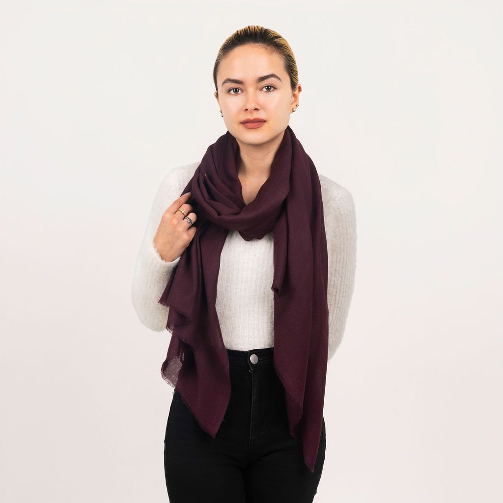 Simone Wool Silk Scarf - Soft, Lightweight, and Warm | DLUX