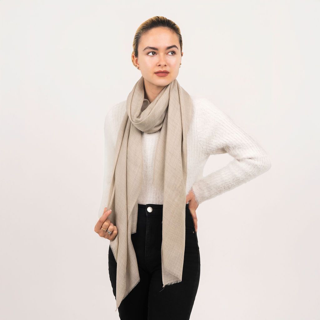 Simone Wool Silk Scarf - Soft, Lightweight, and Warm | DLUX