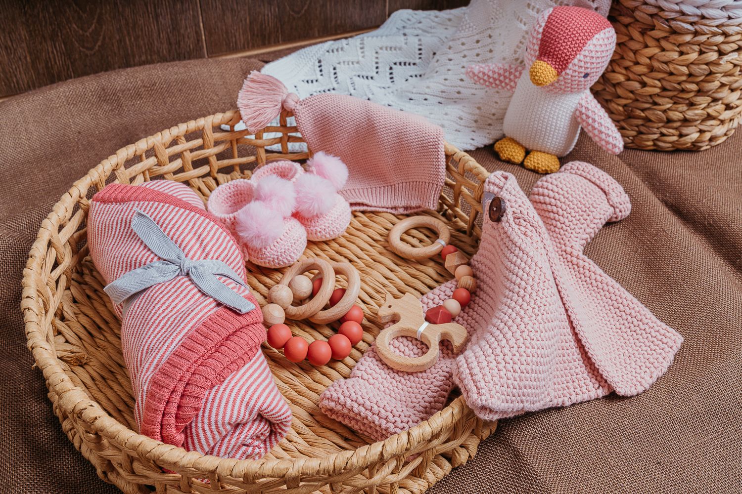 Linus Knitted Newborn Wrap - Lightweight Pure Cotton
