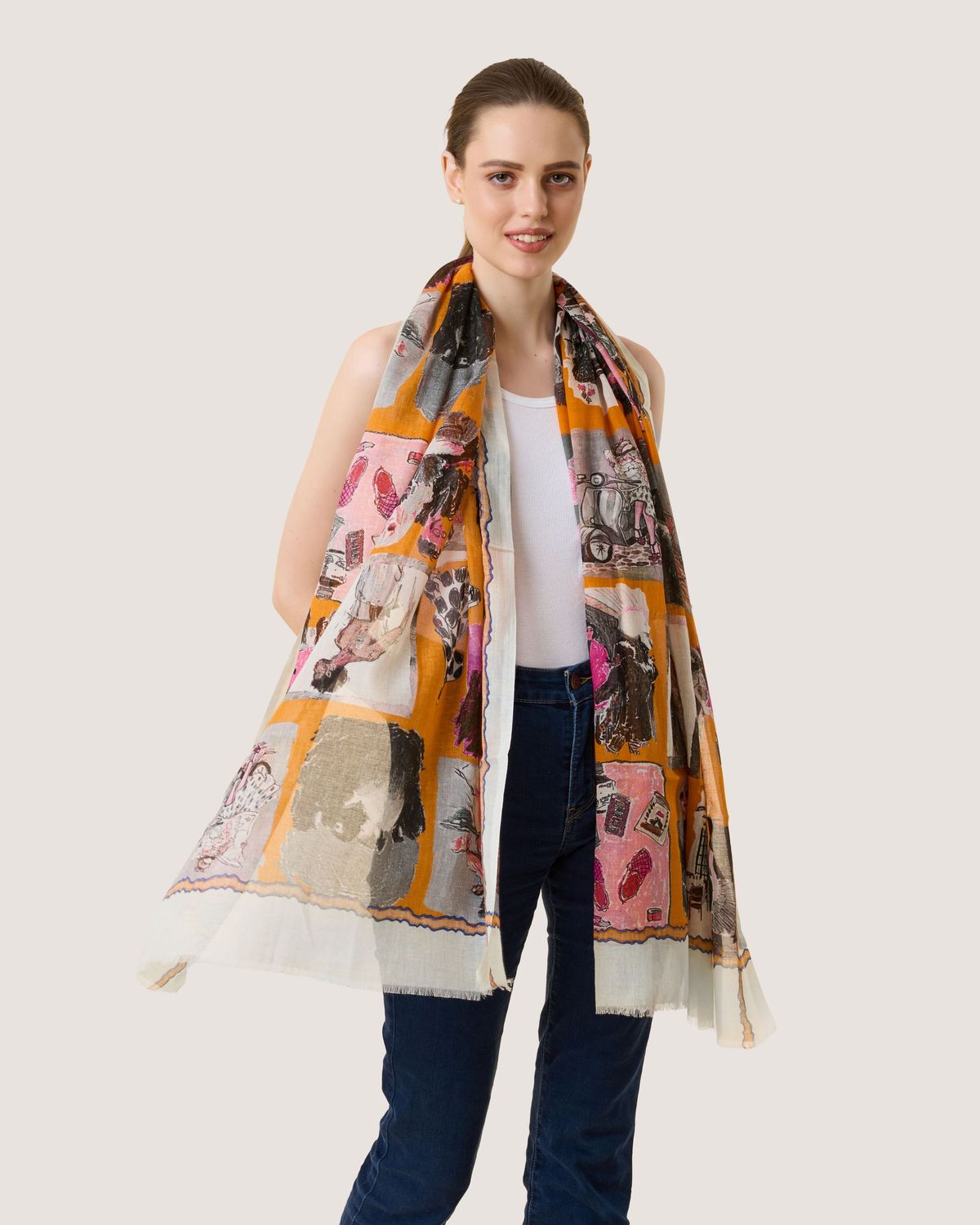 Harper Retro Modal Cotton Scarf