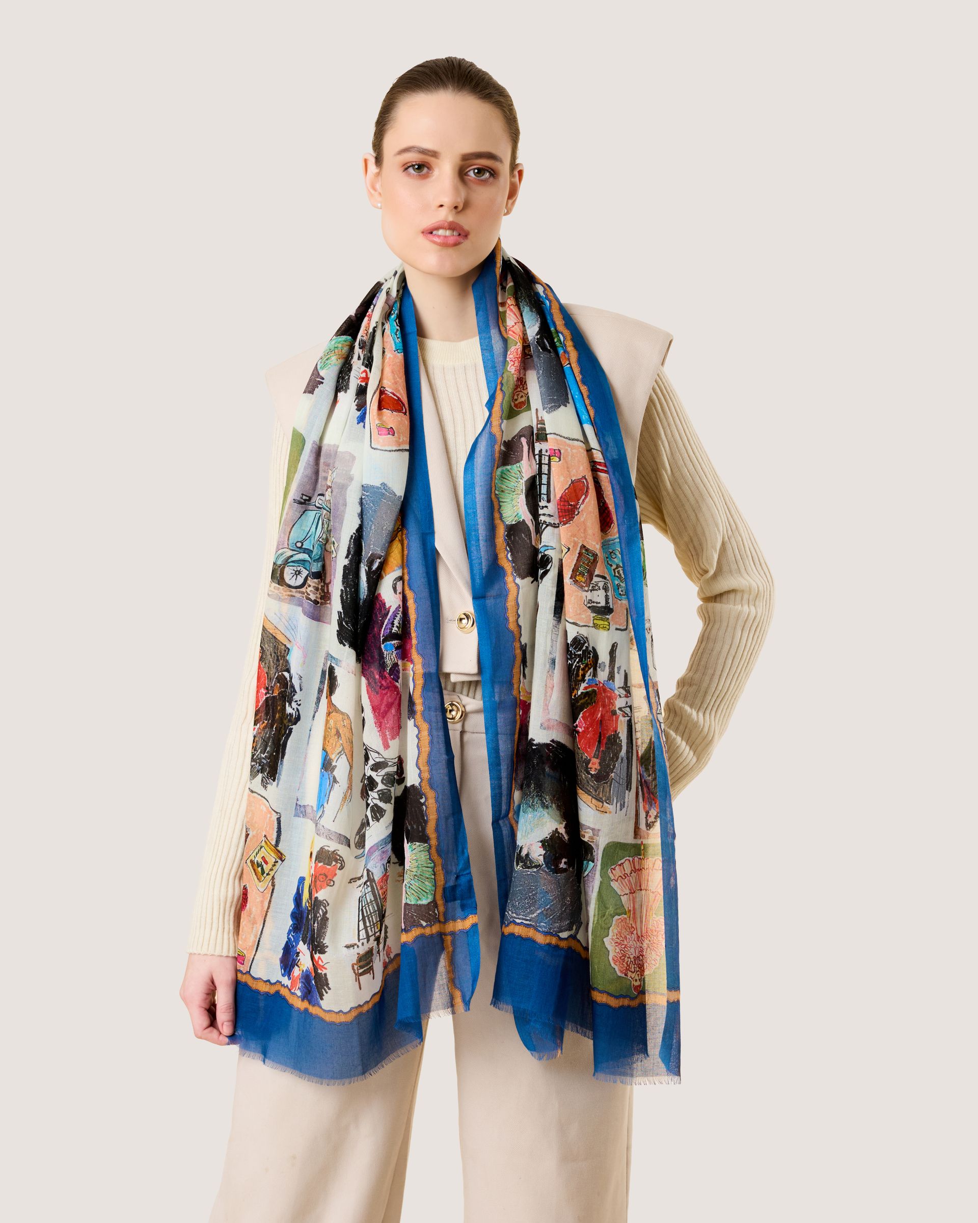 Harper Retro Modal Cotton Scarf