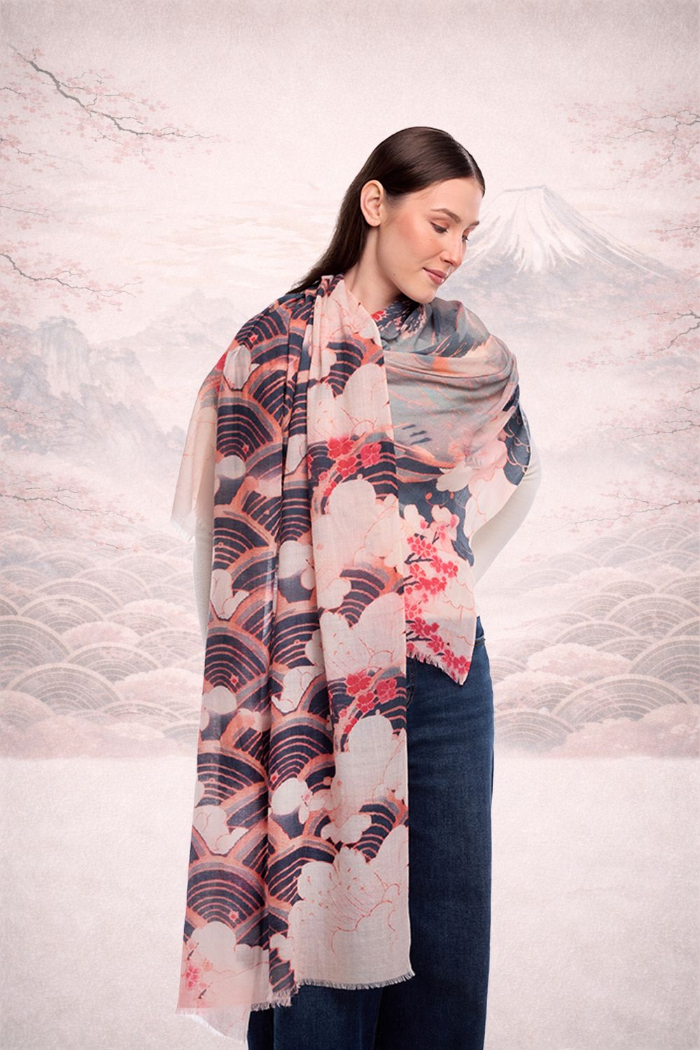 Rosalie  Merino/Silk Scarf