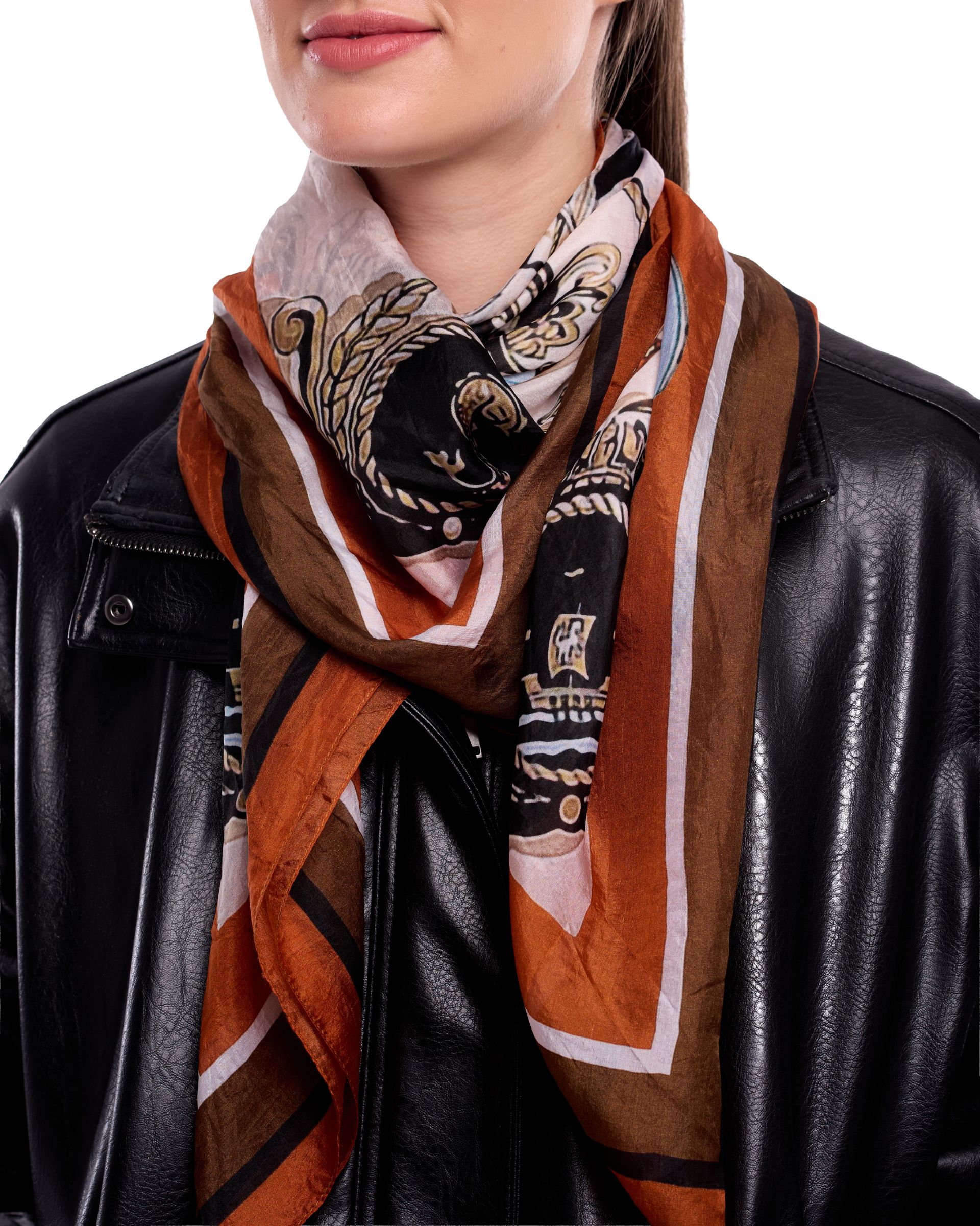 Lyra Nautical Design Silk Square 100