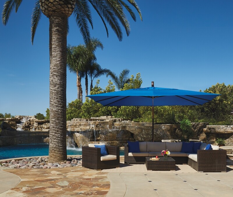 10' x 13' Rectangle AKZ PLUS Cantilever Umbrella 10' x 13' Rectangle AKZ PLUS Cantilever Umbrella
