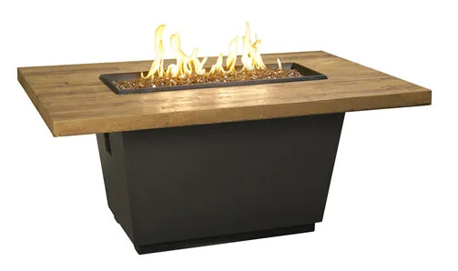 FRENCH BARREL OAK COSMO RECTANGLE FIRETABLE FRENCH BARREL OAK COSMO RECTANGLE FIRETABLE