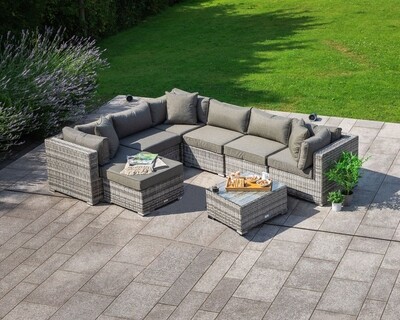 8pc Trident Sectional with Ottomans