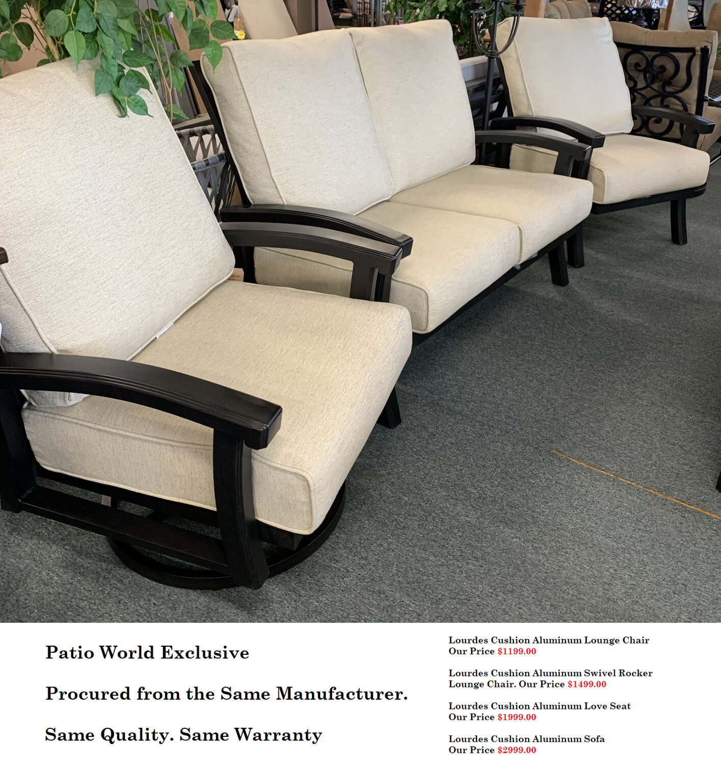 Lourdes Lounge Chair & Seating Pieces - Sold Individually Lourdes Lounge Chair & Seating Pieces - Sold Individually