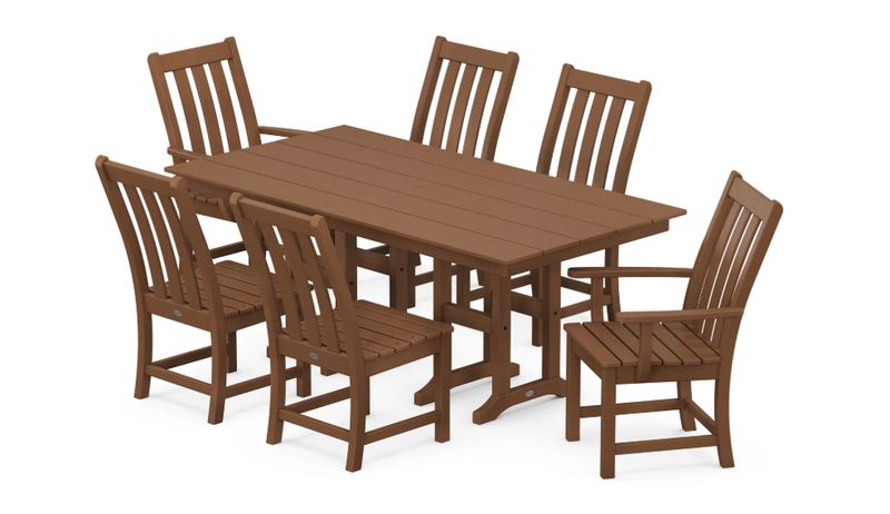 POLYWOOD Vineyard 7-Piece Farmhouse Dining Set POLYWOOD Vineyard 7-Piece Farmhouse Dining Set