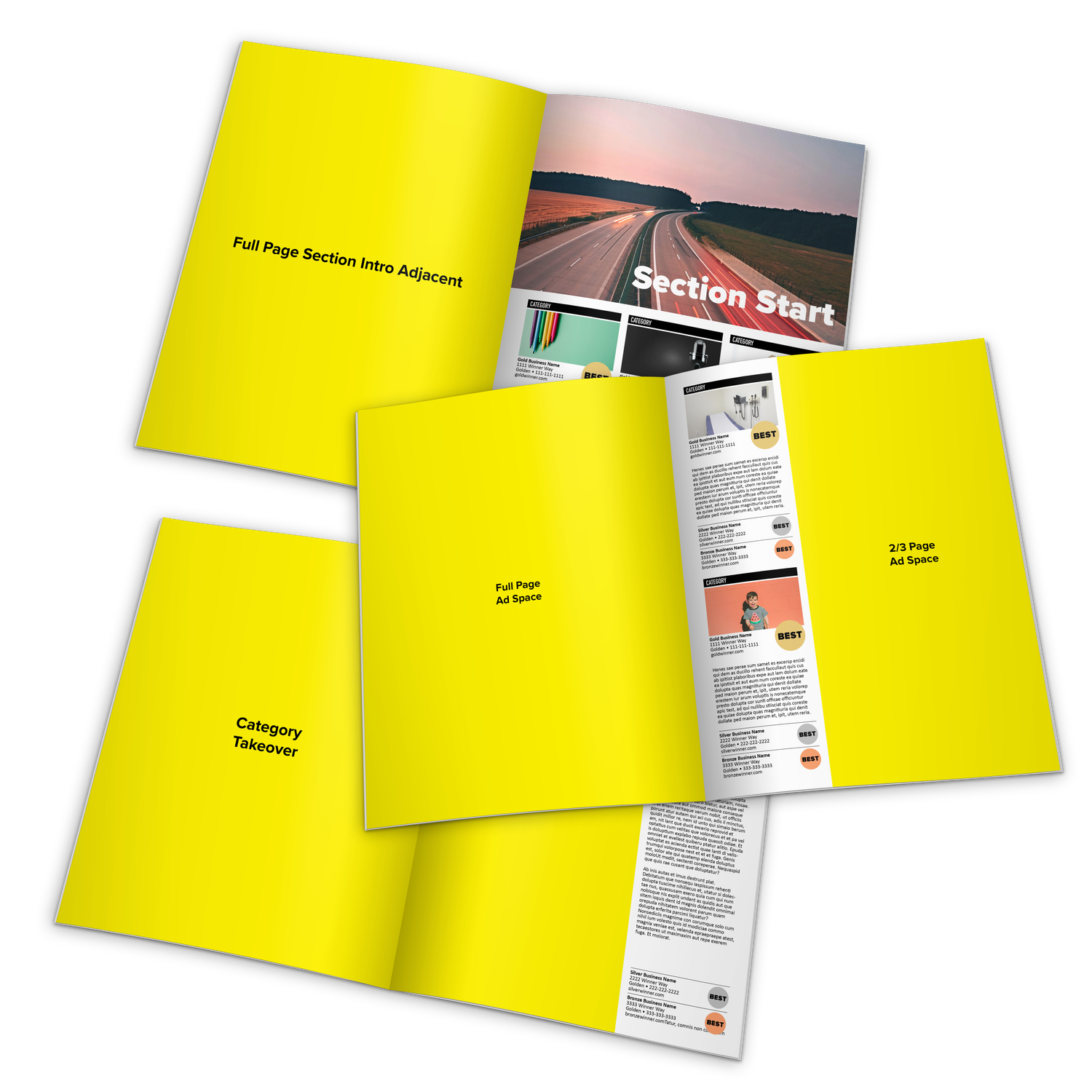 Winner's Magazine Category Adjacent 2/3 Page, Full Page, or Takeover