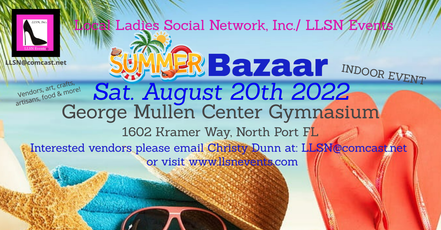 Summer Bazaar- Indoors in North Port, August 20th