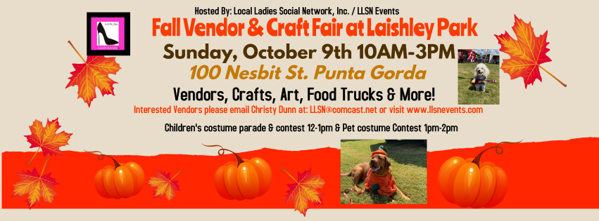 Fall Vendor & Craft Fair at Laishley Park- Sun, October 9th - Fall Fest