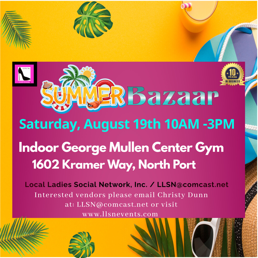 Summer Bazaar- Indoors in North Port, August 19th