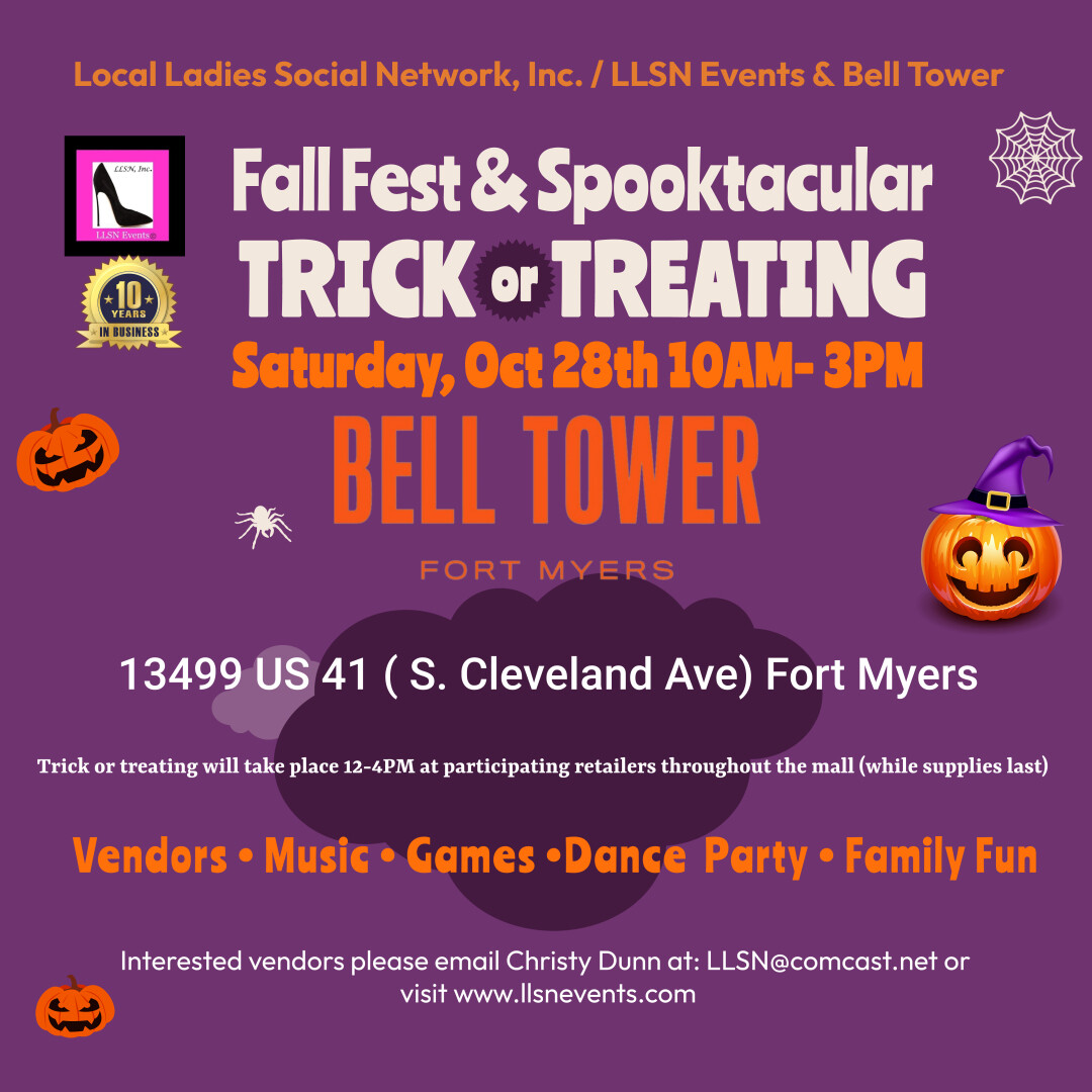 Fall Fest & Spooktacular Trick or Treating Oct. 28th Outdoor 10X10