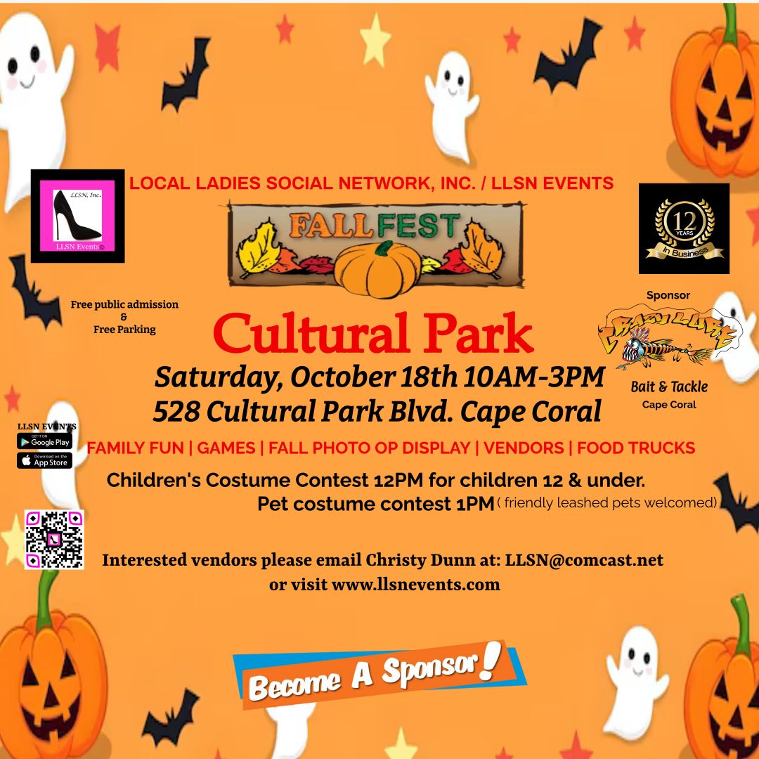 Fall Fest at Cultural Park - Cape Coral Sat. October 18th 10AM-3PM