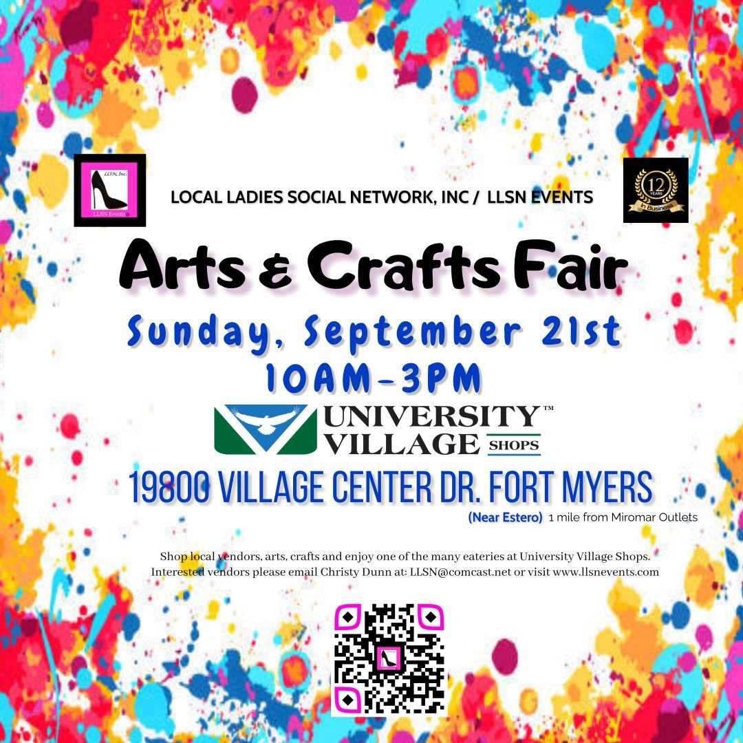 Arts &amp; Crafts Fair in Fort Myers (near Estero)-SUNDAY, September 21st -University Village Shops
