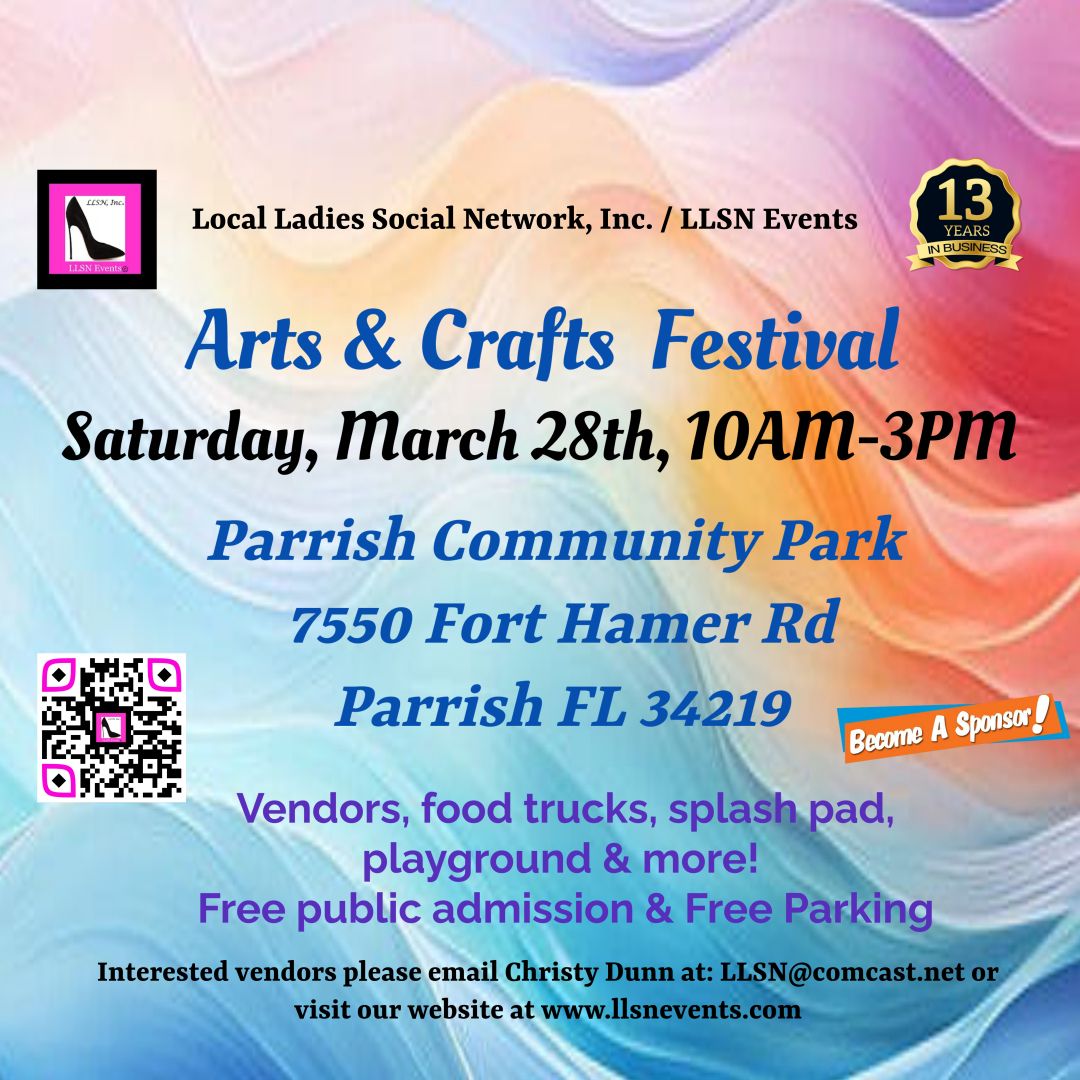 Arts &amp; Crafts Festival at Parrish Community Park- Sat. March 28th