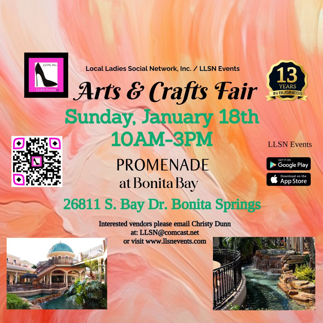 (No Services accepted)  Arts &amp; Crafts Fair at Promenade at Bonita Bay- Sunday, January 18th