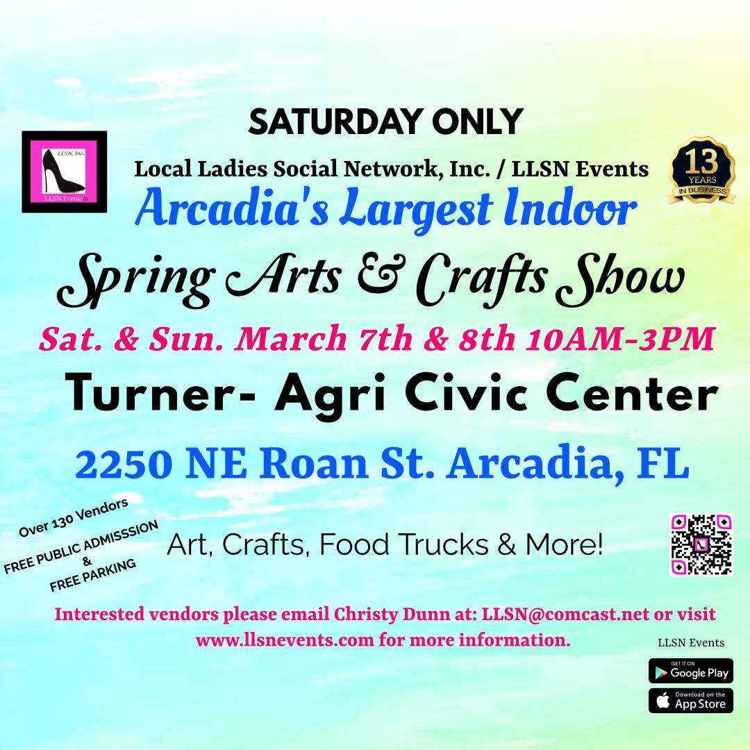 VENDOR SPACE FOR THE INDOOR  Spring Arts &amp; Crafts Show at the Turner- Agri Civic Center- SAT (ONLY) March 7th 10AM-3PM