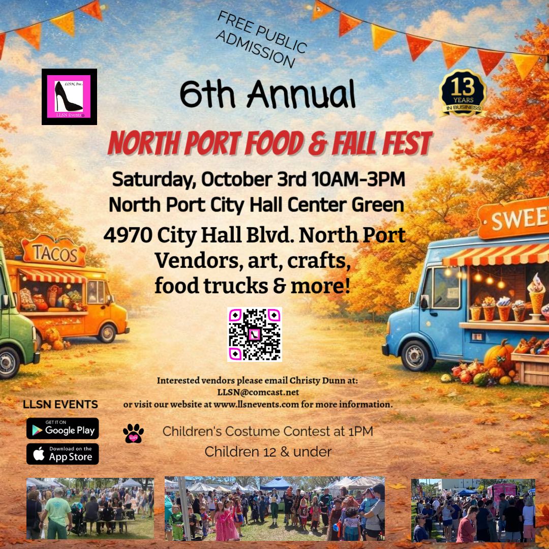 6th Annual North Port Food &amp; Fall Fest Saturday, October 3rd
