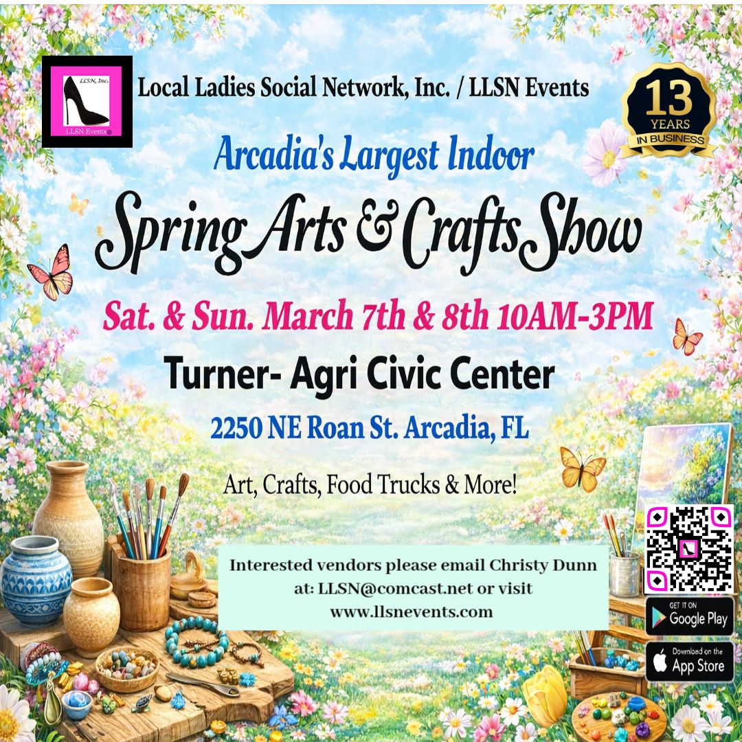 VENDOR SPACE FOR THE INDOOR  Spring Arts &amp; Crafts Show at the Turner- Agri Civic Center- SAT (ONLY) March 7th 10AM-3PM