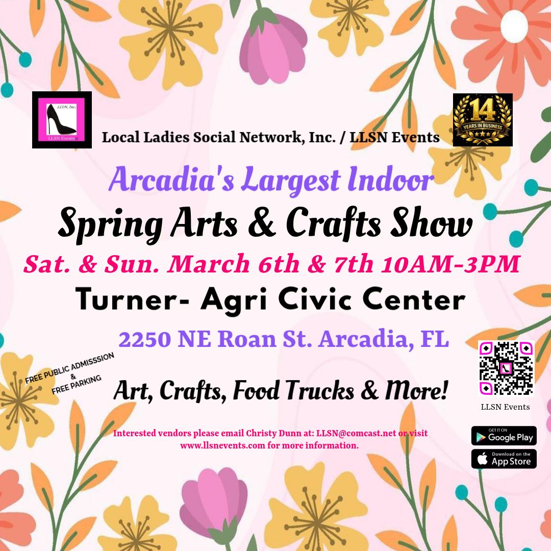 VENDOR SPACE FOR THE INDOOR  Spring Arts &amp; Crafts Show at the Turner- Agri Civic Center- SUN (ONLY) March 7th 10AM-3PM