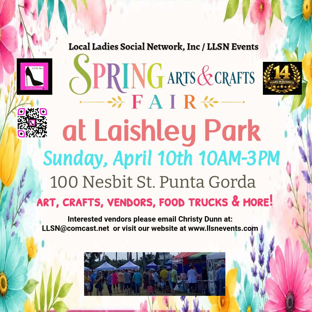Spring Arts &amp; Craft Fair at Laishley Park, Punta Gorda- Sun, April 10th