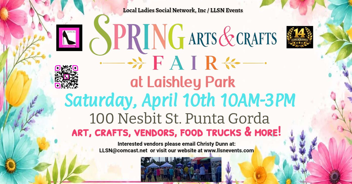 Spring Arts &amp; Craft Fair at Laishley Park, Punta Gorda- Sat, April 10th