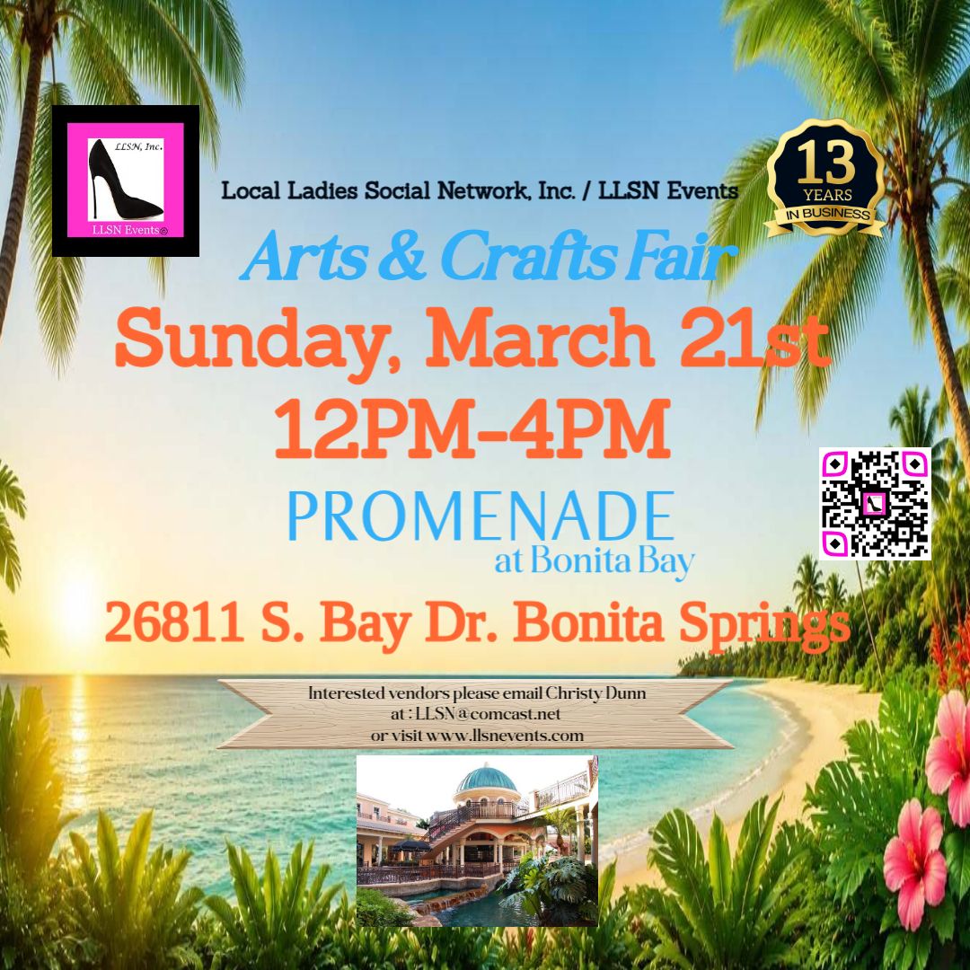 (No Services accepted) Arts &amp; Crafts Fair at Promenade at Bonita Bay- Sunday, March 21st 12pm-4pm