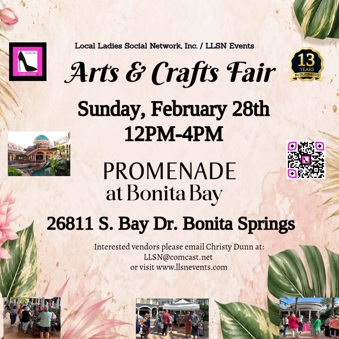 (No Services accepted) Coastal Arts &amp; Crafts Fair at Promenade at Bonita Bay- Sunday, February 28th 12pm-4pm