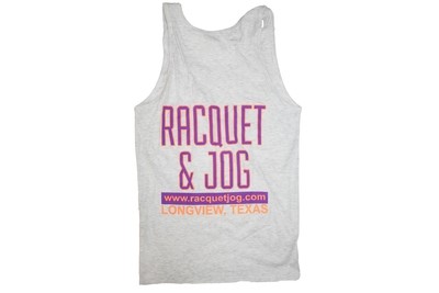 Racquet &amp; Jog Old School Retro Print Jersey Tank