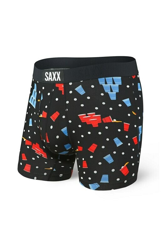 SAXX Vibe Men&#39;s Boxer Brief - Black Beer Champs