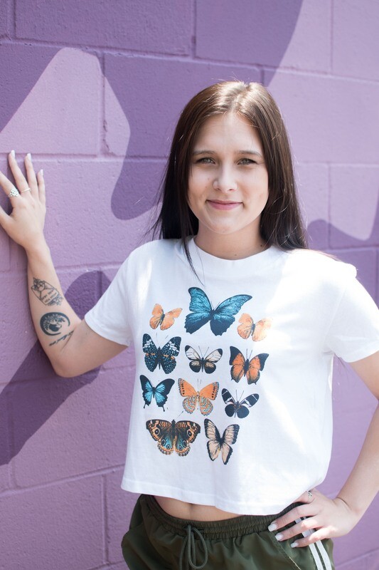 B-Unlimited Butterfly Cropped Tee B-Unlimited Butterfly Cropped Tee