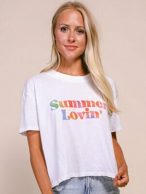 Friday + Saturday Summer Lovin Cropped Tee Friday + Saturday Summer Lovin Cropped Tee