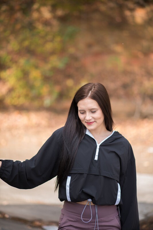 Women's Cropped Windbreaker Hoodie Women's Cropped Windbreaker Hoodie