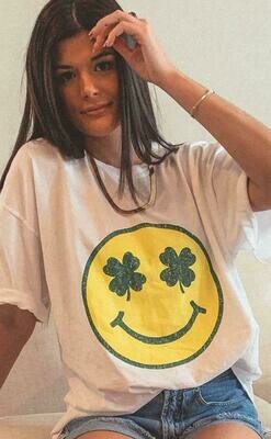 Friday+Saturday Shamrock Smiley Tee Friday+Saturday Shamrock Smiley Tee