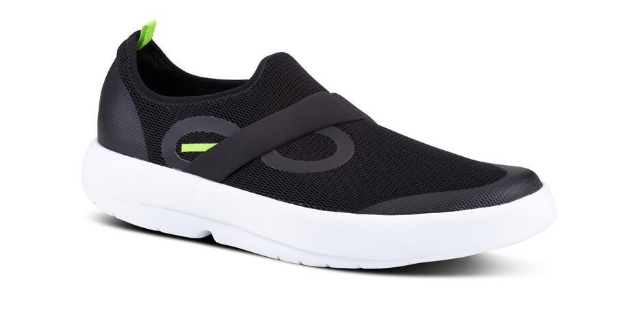 Oofos Men's OOmg Low- Black and White